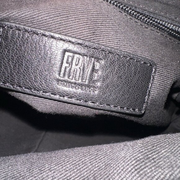 Frye Bag Lily Leather Hobo Bag Black Classic Chic Western Boho Crossbody Slouchy - Picture 12 of 14